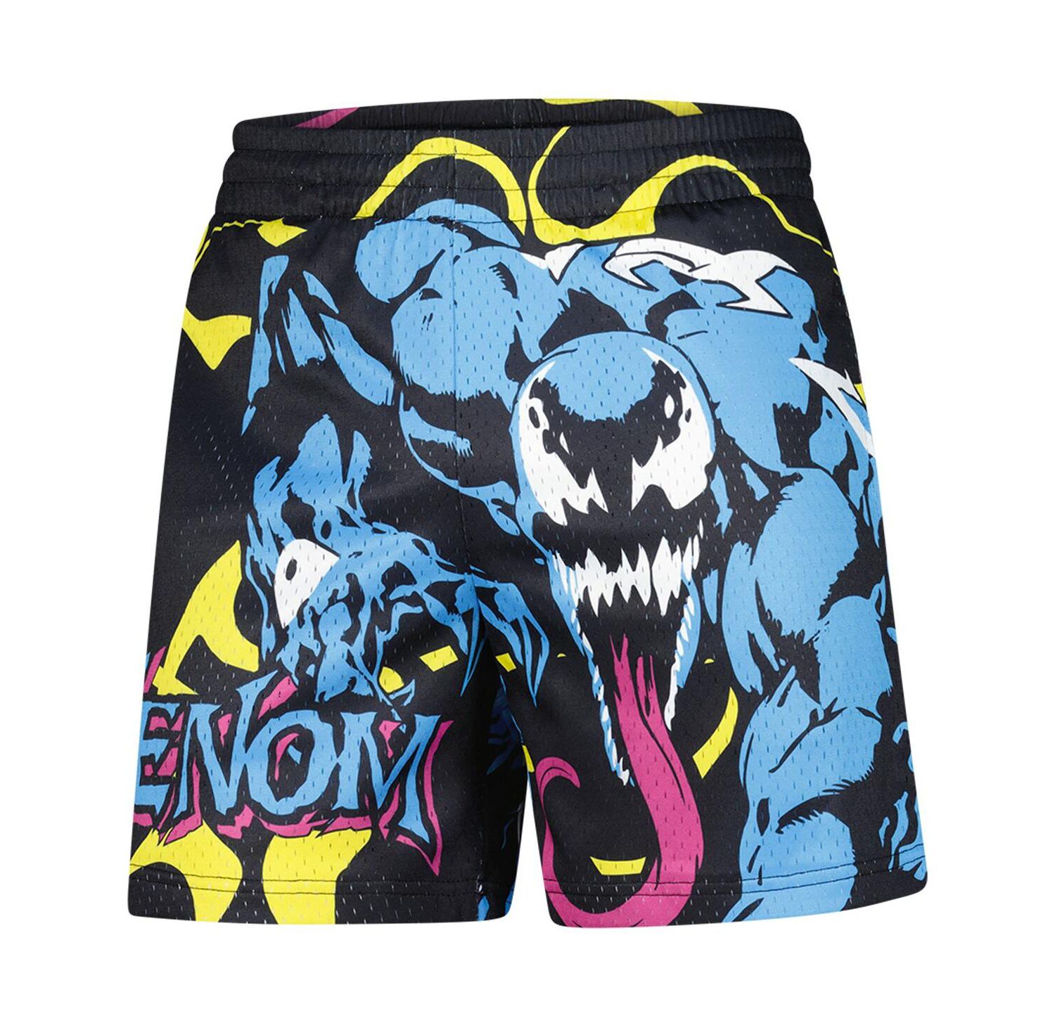 Men's Black Venom Big Print Mesh Shorts