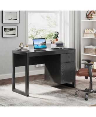 Modern Computer Desk Writing Workstation with Cabinet and Drawer