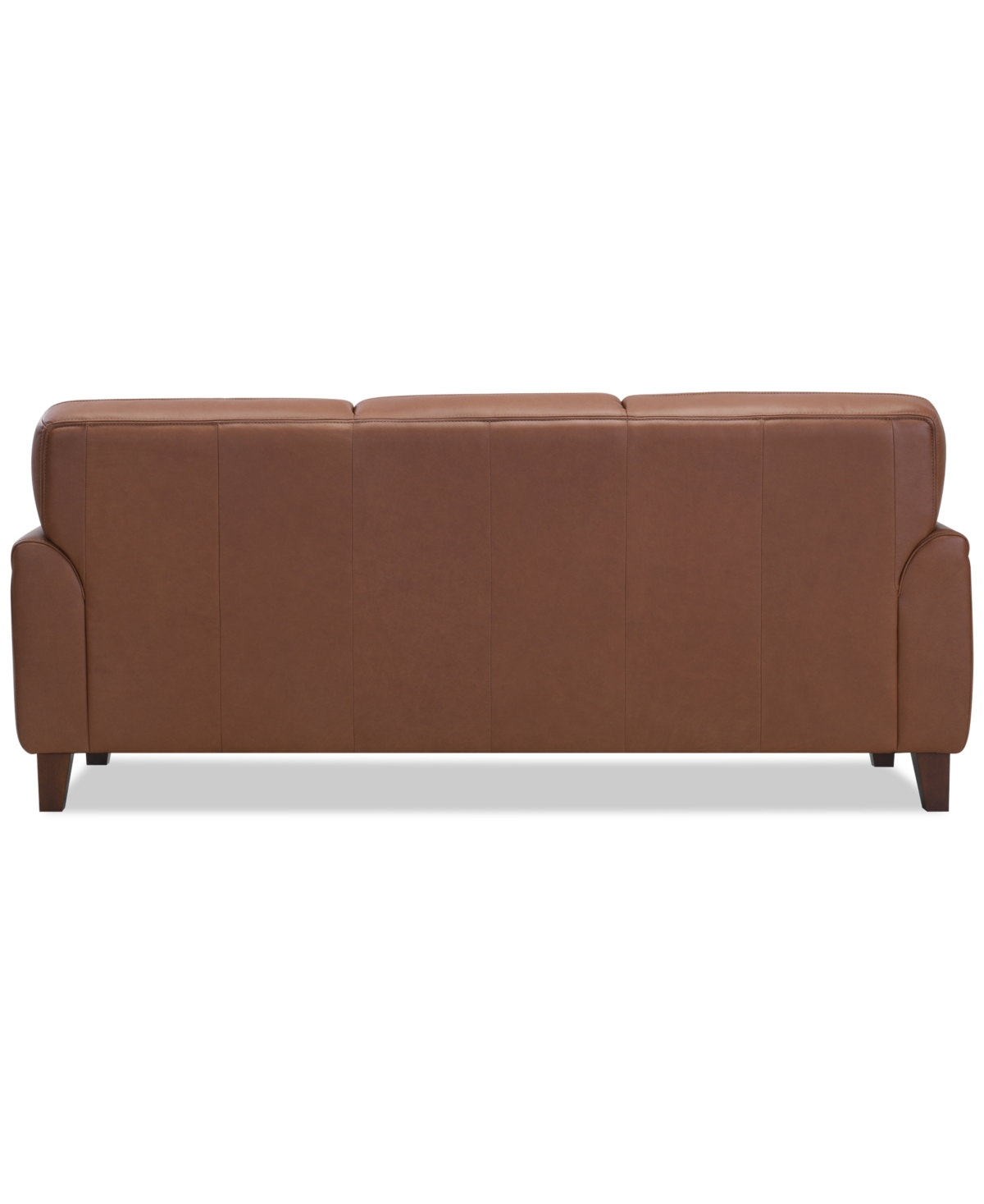 Macy's Ashlinn 84" 3 Seat Leather Sofa, Exclusively At  In Brown