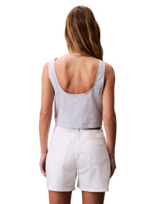 Women's Drawstring-Hem Cropped Tank Top