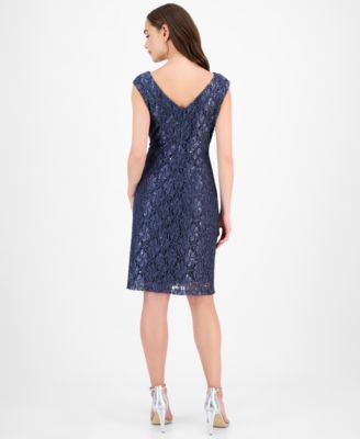 Women's Sequined-Lace Sheath Dress