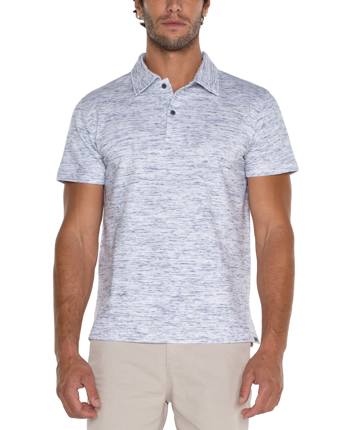Men's Textured Polo Shirt - Porcelain Navy