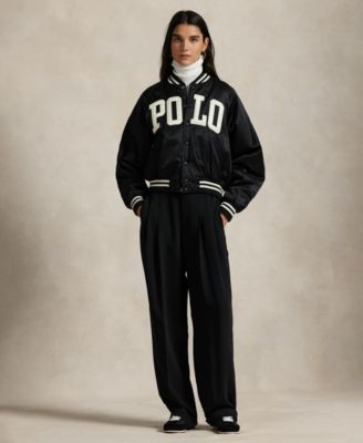 Women's Logo Satin Bomber Jacket