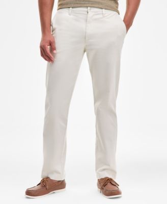 Men's Classic-Fit Stretch Solid Flat-Front Chino Deck Pants  