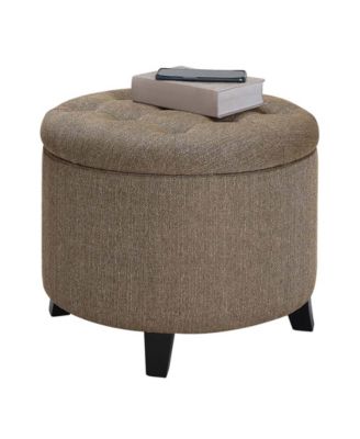 19.75" Designs4Comfort Round Storage Ottoman