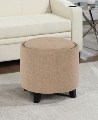 19" Designs4Comfort Oscar Storage Ottoman with Reversible Tray