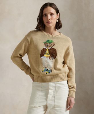 Polo Ralph Lauren - Women's Polo Bear Cotton Crewneck Sweater
