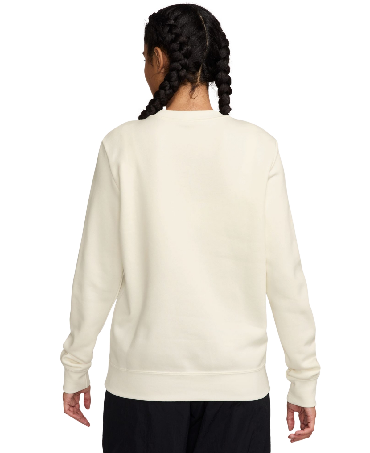 Nike Sportswear Women's Club Fleece Graphic Crewneck Sweatshirt In Neutral