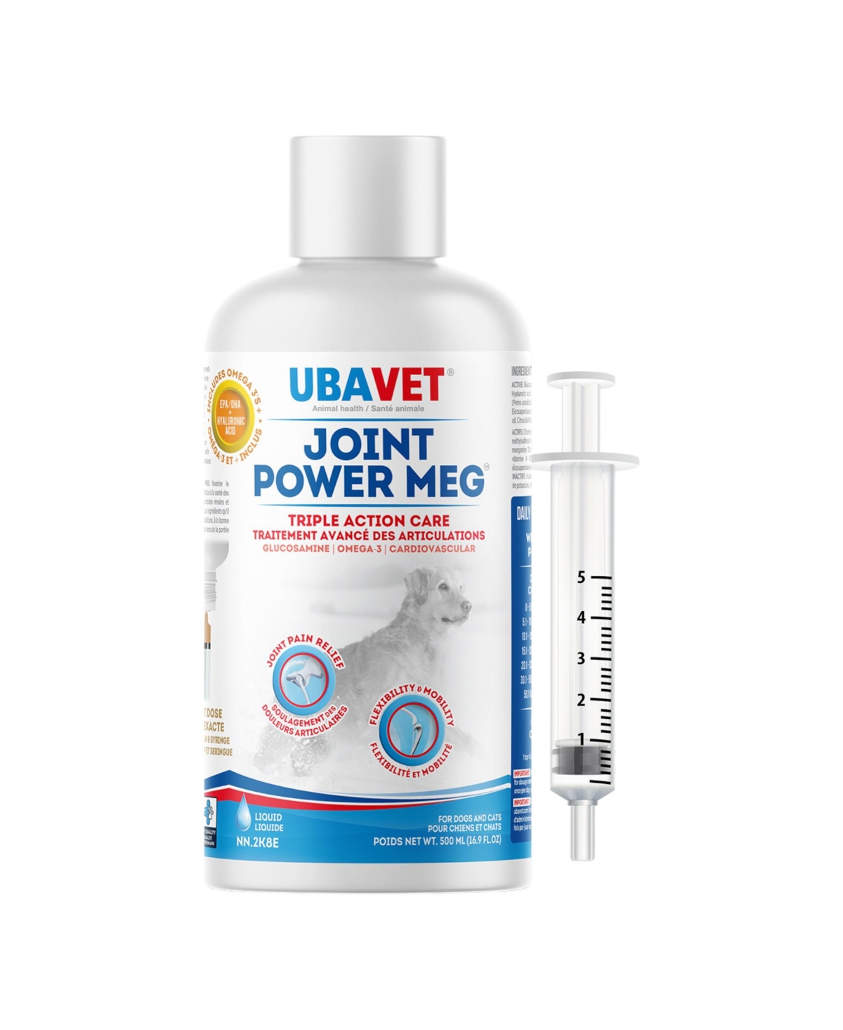 Joint Power Meg Maximum Joint Care Liquid for Cats and Dogs &#x2013; (16.9 fl oz / 500ml)