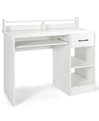 Set of 1 Study Laptop Table with Drawer and Keyboard Tray