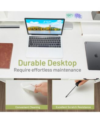 Set of 1 Study Laptop Table with Drawer and Keyboard Tray