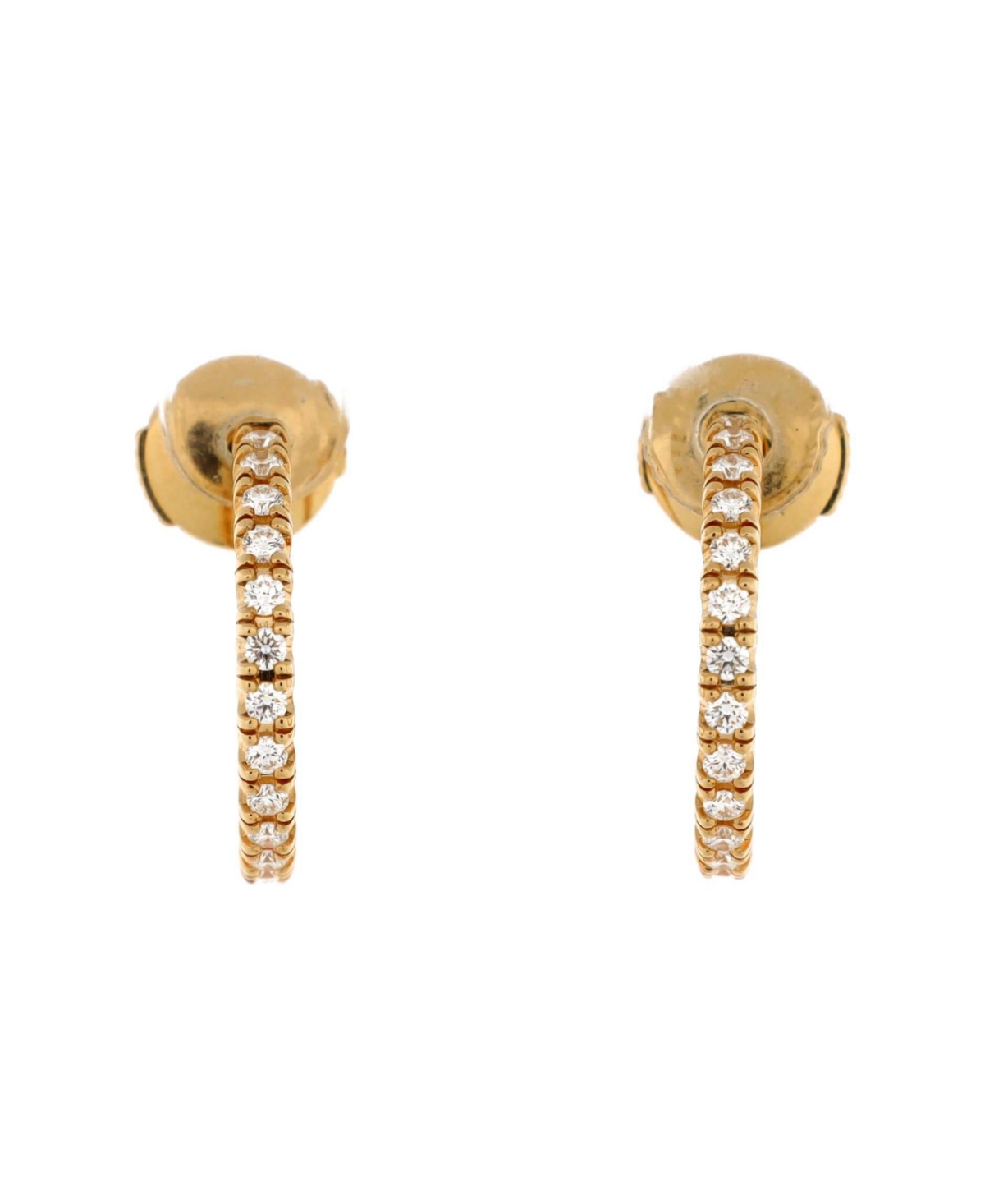 Small Etincelle de Cartier Hoops Earrings 18K Gold and Diamonds - 18k gold