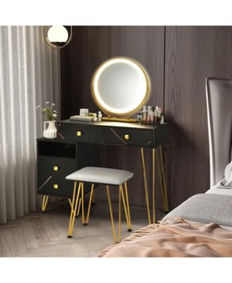 Modern Dressing Table with Storage Cabinet