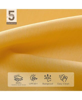 9Ft Patio BOHO Market Patio Umbrella 260GSM Acrylic Fabric 5-Year-Non-Fading Resort Outdoor Market Buttercup Yellow