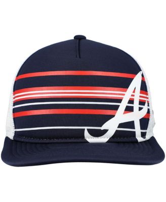 Men's Navy Atlanta Braves A-Frame Trucker 9FIFTY Snapback Hat
