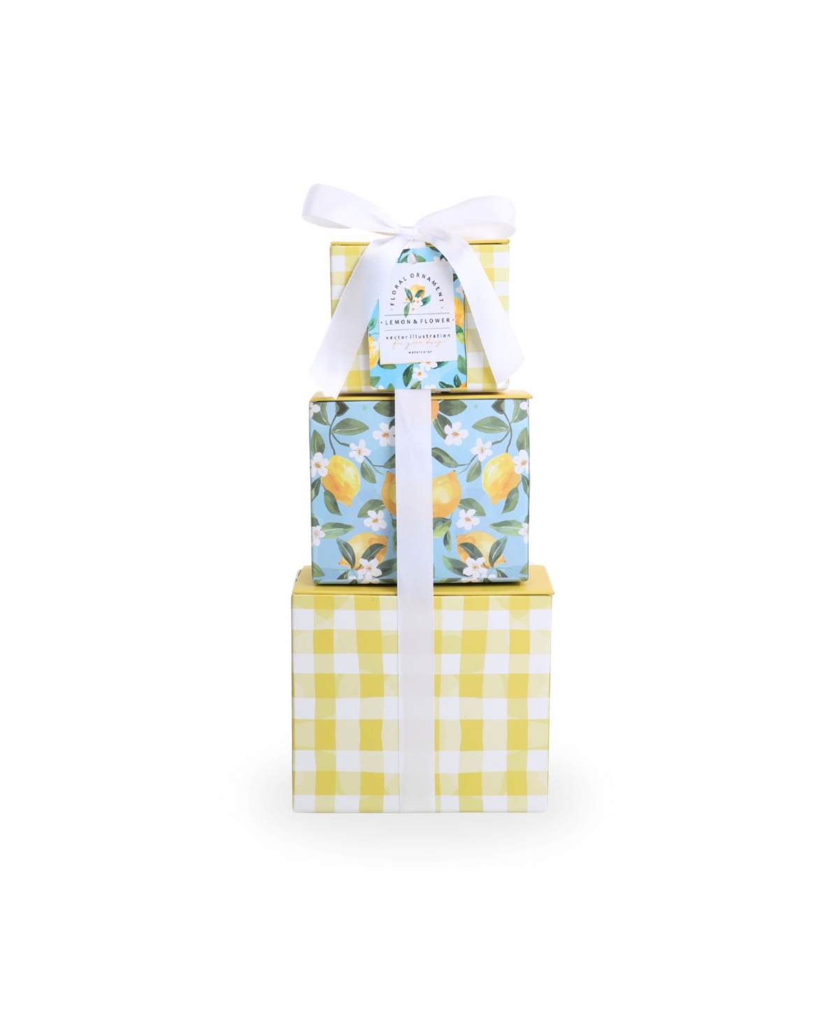 Alder Creek Gift Baskets Lemon Twist 3-high Tower, 4 Pieces