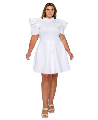 Plus Size Karina Neoprene Flare Dress