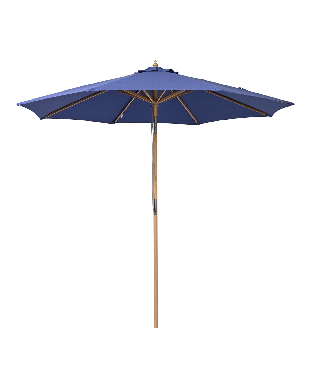 9Ft Patio Boho Market Patio Umbrella 260GSM Acrylic Fabric 5-Year-Non-Fading Resort Outdoor Market Hyacinth Blue - Hyacinth blue