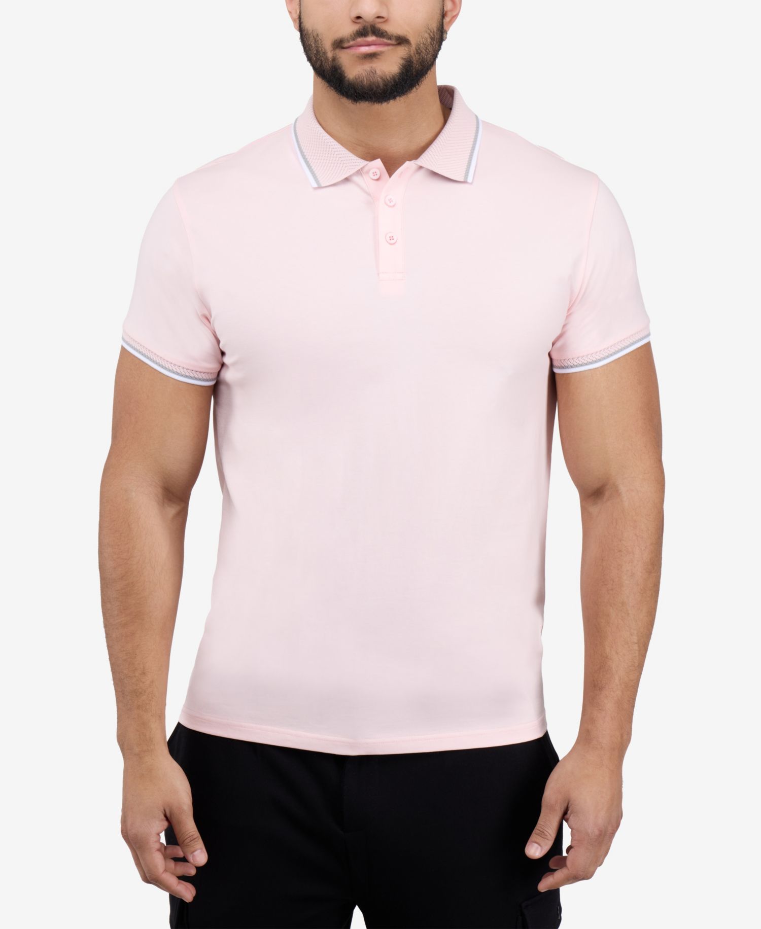 Men's XRAY Short Sleeve Texture Rib Polo