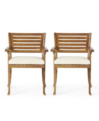 Streamdale 5-Piece Acacia Wood Dining Set With Cushions