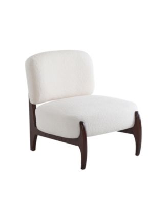 Boucle Lounge Chairs - Modern, Solid Wood Frame
