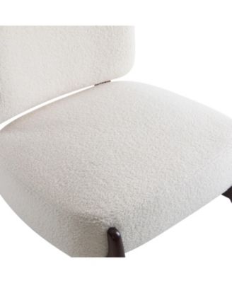 Boucle Lounge Chairs - Modern, Solid Wood Frame