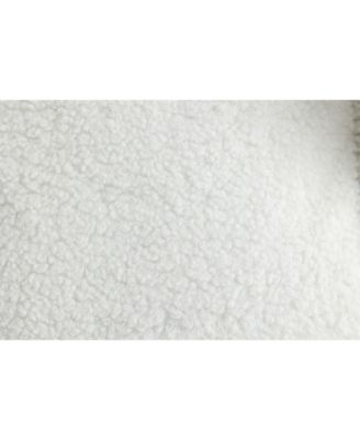 Streamdale Teddy Fabric Rocking Chair With Adjustable Footrest,Ivory