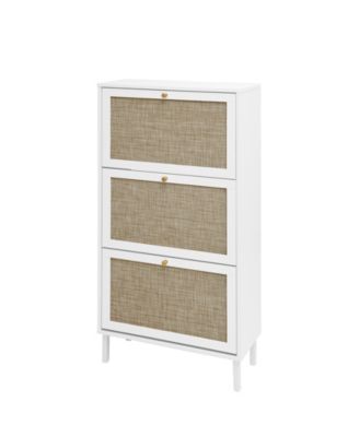 3 Door Shoe Rack, Freestanding Modern Shoe Storage Cabinet, for Entryway