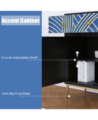 Streamdale Accent Cabinet with 2 Doors,1Drawer and Adjustable Shelf for Living Room, Hallway, Entryway, Dining Room, Bedroom