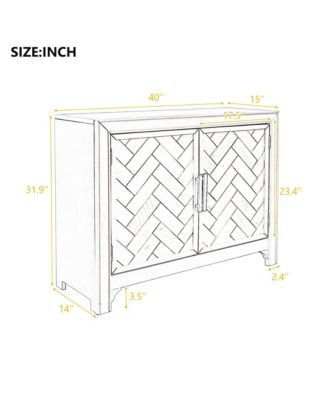 40" Modern Cabinets Unique Doors & Adjustable Shelves