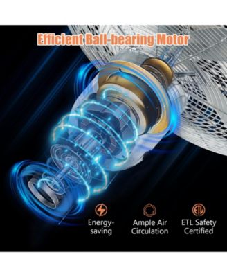 16 Inch Pedestal Standing Fan Oscillating Pedestal Fan with 3 Speeds and Adjustable Height