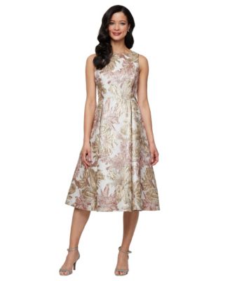 Alex Evenings - Petite Metallic Jacquard A-Line Dress