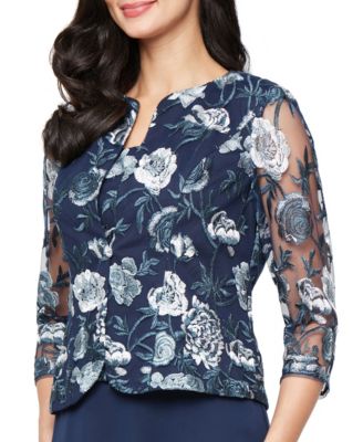 Petite Stretch Tulle Jacket Dress