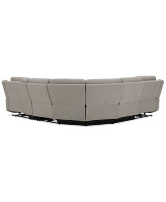 Kristyan 6-Pc. Fabric Sectional with 3 Power Motion Chairs and Console, Exclusively at Macy's