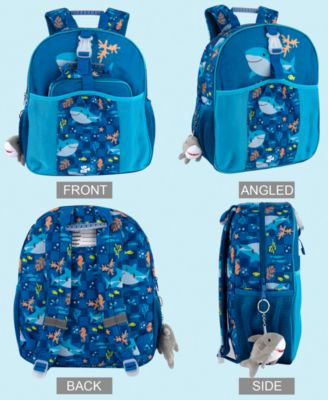 Up We Go Shark Backpack, Lunch Bag & Plush Key Chain, 3 Piece Set