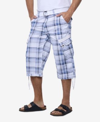 XRAY Men's Belted Below Knee Long Cargo Shorts