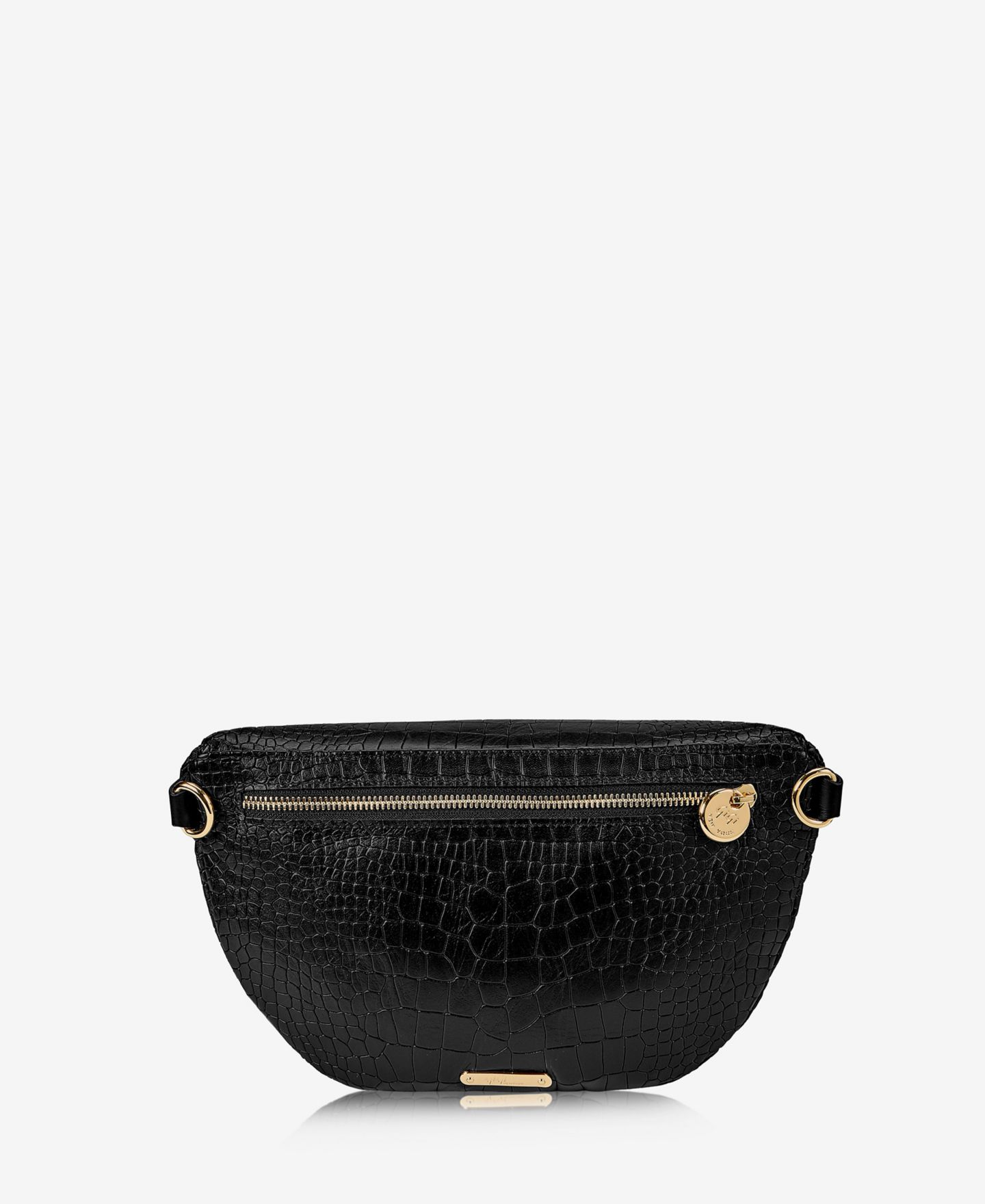 Женская сумка GiGi New York Beck Pebble Leather Sling, цвет: Чёрный — фото 2
