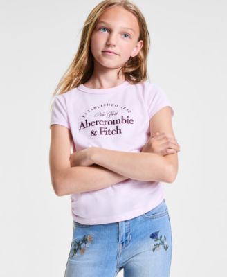 abercrombie kids - Big Girls ANF Heritage Logo Graphic Ruched T-Shirt