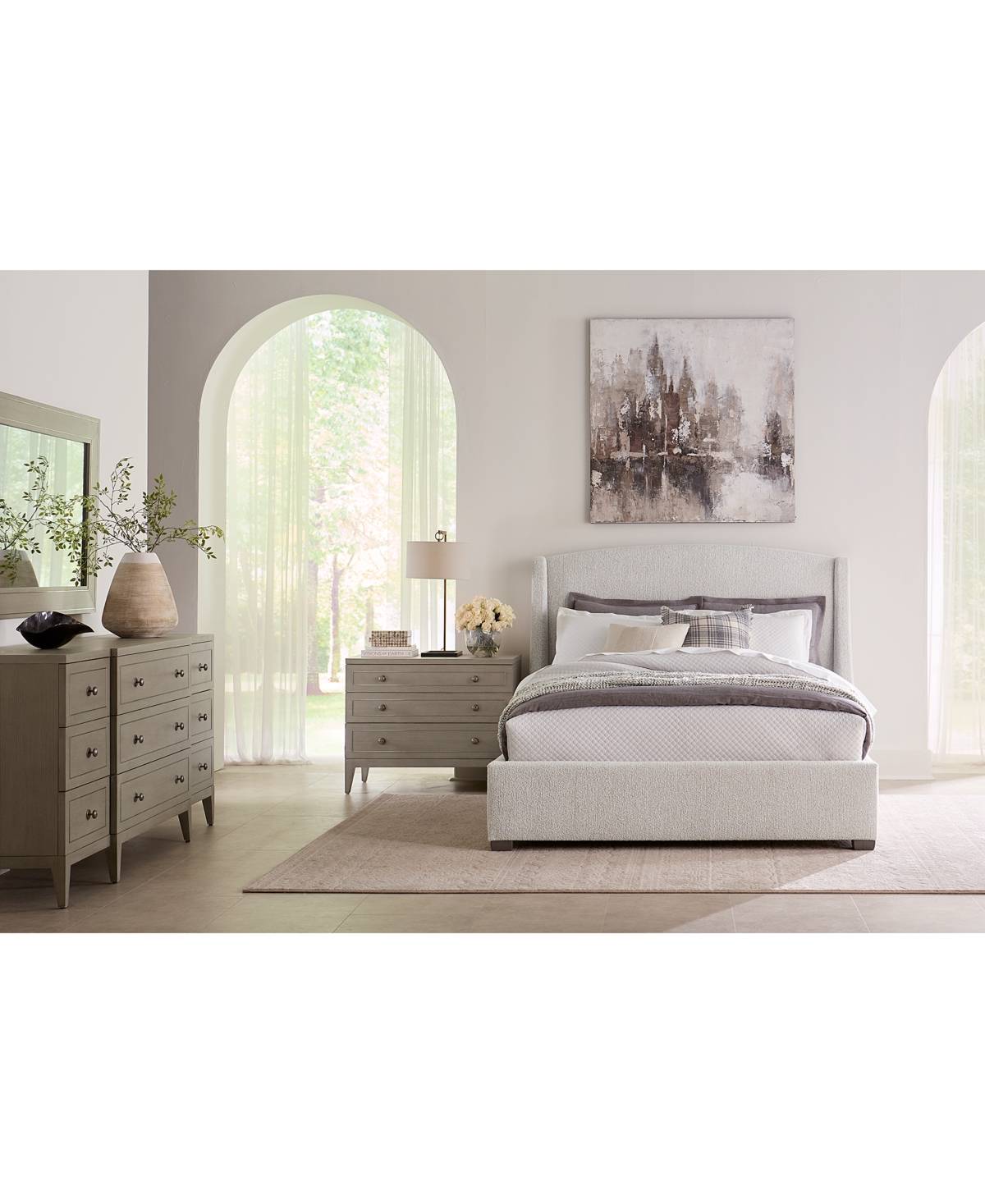 Bernhardt Cornelia 3-pc. Queen Set (bed, Dresser & 36" Nightstand) In White