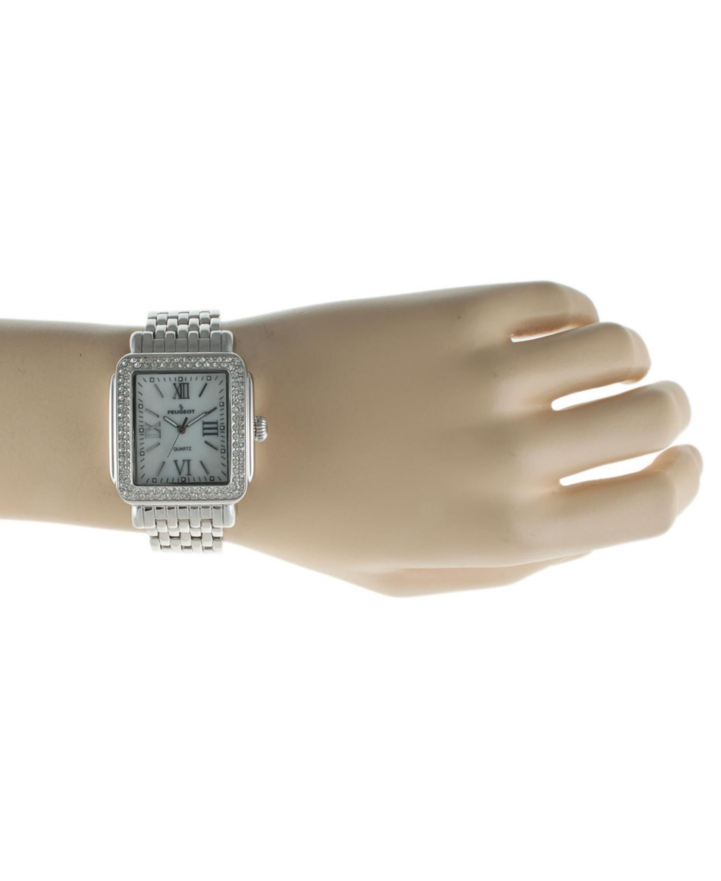 Женские часы Peugeot 36X30mm Silver Tank Bracelet Watch Panther Link Bracelet, цвет: Серебряный — фото 4