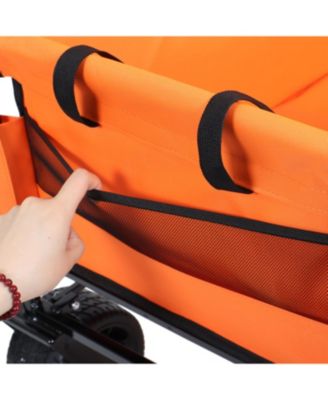 3-in-1 Folding Wagon Cart - 500lb, All-Terrain, Orange