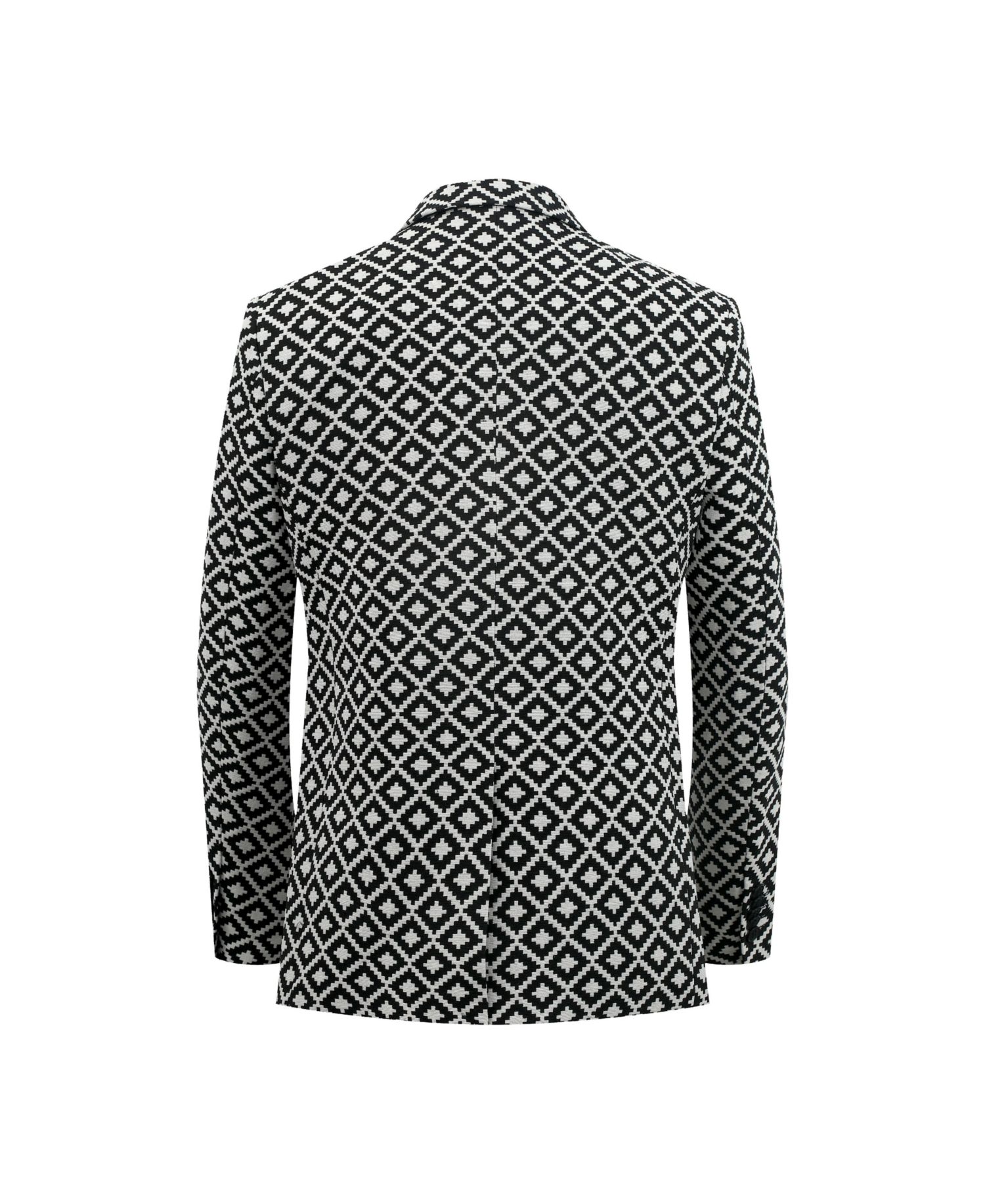 Boys Black Postage Stamp Brocade Jacket