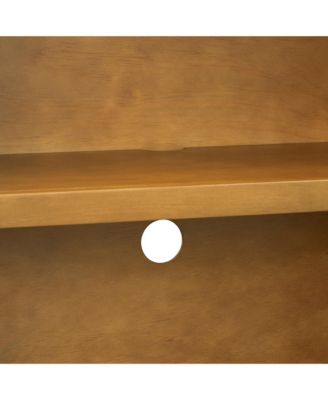 Large Storage Buffet Cabinet with Glass Doors (Pine)