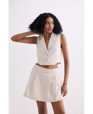 Women's Cotton Tweed Skort