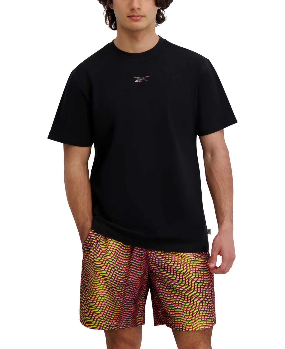 Men's Athlete Hype Logo Graphic Cotton T-Shirt - Elctric Amber