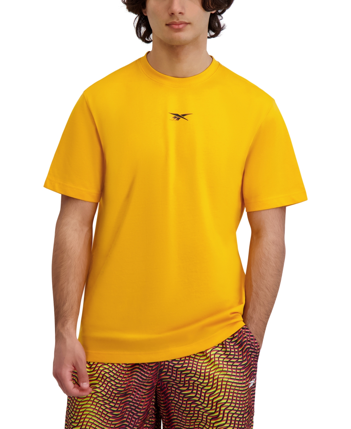 Men's Athlete Hype Logo Graphic Cotton T-Shirt - Elctric Amber