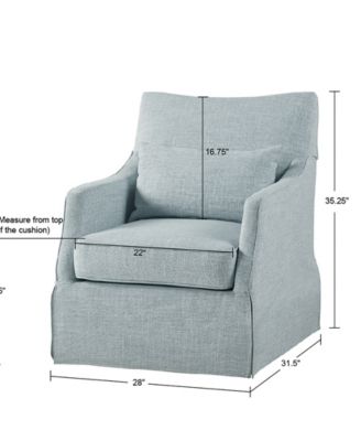 28" Fabric London Skirted Swivel Chair