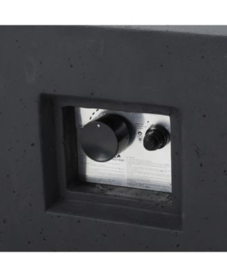 Modern Concrete Propane Fire Pit - 50,000 BTU