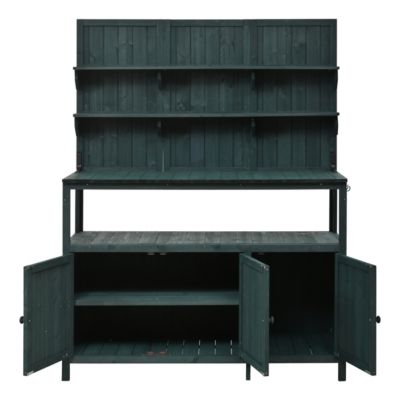 Forest Potting Bench with Hutch