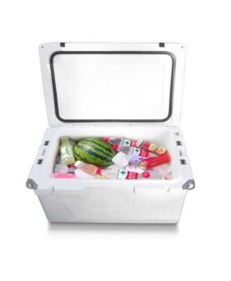 White 65QT Cooler Box - Camping, Fishing, Outdoor
